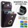 Samsung Galaxy S23 5G Rhombic Texture Card Bag Phone Case with Long Lanyard - Dark Purple