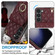 Samsung Galaxy S23 5G Rhombic Texture Card Bag Phone Case with Long Lanyard - Wine Red