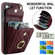 Samsung Galaxy S23 5G Rhombic Texture Card Bag Phone Case with Long Lanyard - Wine Red