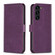 Samsung Galaxy S23 5G Plaid Embossed Leather Phone Case - Purple