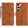 Samsung Galaxy S23 5G Stitching Embossed Leather Phone Case - Brown