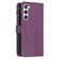 Samsung Galaxy S23 5G 9 Card Slots Zipper Wallet Leather Flip Phone Case - Dark Purple