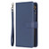 Samsung Galaxy S23 5G 9 Card Slots Zipper Wallet Leather Flip Phone Case - Blue