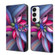 Samsung Galaxy S23 Crystal 3D Shockproof Protective Leather Phone Case - Colorful Flower