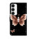 Samsung Galaxy S23 Crystal 3D Shockproof Protective Leather Phone Case - Pink Diamond Butterfly