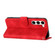 Samsung Galaxy S23 5G Line Pattern Skin Feel Leather Phone Case - Red