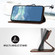 Samsung Galaxy S23 5G Line Pattern Skin Feel Leather Phone Case - Coffee