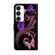 Samsung Galaxy S23 Crystal 3D Shockproof Protective Leather Phone Case - Purple Flower Butterfly