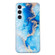 Samsung Galaxy S23 5G IMD Shell Pattern TPU Phone Case - Blue Gold Marble