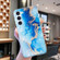 Samsung Galaxy S23 5G IMD Shell Pattern TPU Phone Case - Blue Gold Marble