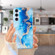 Samsung Galaxy S23 5G IMD Shell Pattern TPU Phone Case - Blue Gold Marble