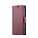 Samsung Galaxy S23 5G CaseMe 023 Butterfly Buckle Litchi Texture RFID Anti-theft Leather Phone Case - Wine Red