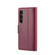 Samsung Galaxy S23 5G CaseMe 023 Butterfly Buckle Litchi Texture RFID Anti-theft Leather Phone Case - Wine Red