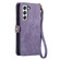 Samsung Galaxy S23 5G Geometric Zipper Wallet Side Buckle Leather Phone Case - Purple