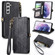 Samsung Galaxy S23 5G Geometric Zipper Wallet Side Buckle Leather Phone Case - Black