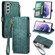 Samsung Galaxy S23 5G Geometric Zipper Wallet Side Buckle Leather Phone Case - Green