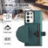 Samsung Galaxy S23 Ultra Shockproof Leather Phone Case with Card Holder - Green