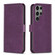 Samsung Galaxy S23 Ultra 5G Plaid Embossed Leather Phone Case - Purple