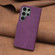 Samsung Galaxy S23 Ultra 5G Plaid Embossed Leather Phone Case - Purple