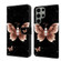 Samsung Galaxy S23 Ultra Crystal 3D Shockproof Protective Leather Phone Case - Pink Diamond Butterfly