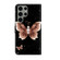 Samsung Galaxy S23 Ultra Crystal 3D Shockproof Protective Leather Phone Case - Pink Diamond Butterfly