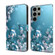 Samsung Galaxy S23 Ultra Crystal 3D Shockproof Protective Leather Phone Case - Plum Flower