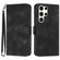 Samsung Galaxy S23 Ultra 5G Line Pattern Skin Feel Leather Phone Case - Black