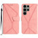 Samsung Galaxy S23 Ultra 5G Stitching Embossed Leather Phone Case - Pink