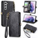 Samsung Galaxy S23 Ultra 5G Geometric Zipper Wallet Side Buckle Leather Phone Case - Black