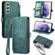 Samsung Galaxy S23 Ultra 5G Geometric Zipper Wallet Side Buckle Leather Phone Case - Green