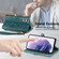 Samsung Galaxy S23 Ultra 5G Geometric Zipper Wallet Side Buckle Leather Phone Case - Green