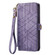 Samsung Galaxy S23 Ultra 5G Geometric Zipper Wallet Side Buckle Leather Phone Case - Purple