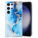 Samsung Galaxy S23 Ultra 5G IMD Shell Pattern TPU Phone Case - Blue Gold Marble