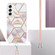 Samsung Galaxy S23+ 5G Splicing Marble Flower IMD TPU Phone Case with Lanyard - Crown