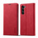 Samsung Galaxy S23+ 5G LC.IMEEKE Strong Magnetism Ultra-thin Matte Leather Phone Case - Red