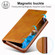 Samsung Galaxy S23+ 5G LC.IMEEKE LC-001 Color Matching Frosted Leather Phone Case - Brown