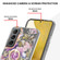 Samsung Galaxy S23+ 5G Flowers and Plants Series IMD TPU Phone Case with Ring Holder - Purple Peony