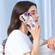 Samsung Galaxy S23+ 5G Electroplating IMD TPU Phone Case with Ring - Purple Flower