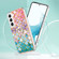 Samsung Galaxy S23+ 5G Electroplating IMD TPU Phone Case with Ring - Purple Flower