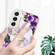 Samsung Galaxy S23+ 5G Electroplating IMD TPU Phone Case with Ring - Purple Flower