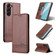 Samsung Galaxy S23+ 5G AZNS Magnetic Calf Texture Flip Leather Phone Case - Dark Brown