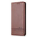 Samsung Galaxy S23+ 5G AZNS Magnetic Calf Texture Flip Leather Phone Case - Dark Brown