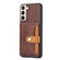 Samsung Galaxy S23+ 5G Calfskin Color Matching TPU + PU Phone Case - Brown
