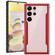 Samsung Galaxy S23+ 5G Defender Metal Clear PC Soft TPU Phone Case - Red