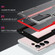 Samsung Galaxy S23+ 5G Defender Metal Clear PC Soft TPU Phone Case - Red