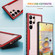 Samsung Galaxy S23+ 5G Defender Metal Clear PC Soft TPU Phone Case - Red