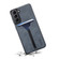 Samsung Galaxy S23+ 5G Denior DV Elastic Card PU Back Cover Phone Case - Grey