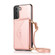 Samsung Galaxy S23+ 5G Cross-body Wallet Card Bag Leather Phone Case - Rose Gold