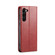 Samsung Galaxy S23+ 5G Fierre Shann PU Genuine Leather Texture Leather Phone Case - Red