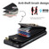 Samsung Galaxy S23+ 5G Ring Holder RFID Card Slot Phone Case with Long Lanyard - Black